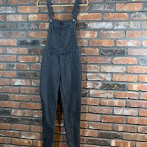 Divided H&M Black/Gray Skinny Overalls Sz 10